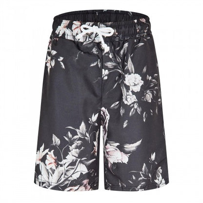 Front - Criminal Damage Mens Sinclair Fleece Floral Relaxed Fit Shorts