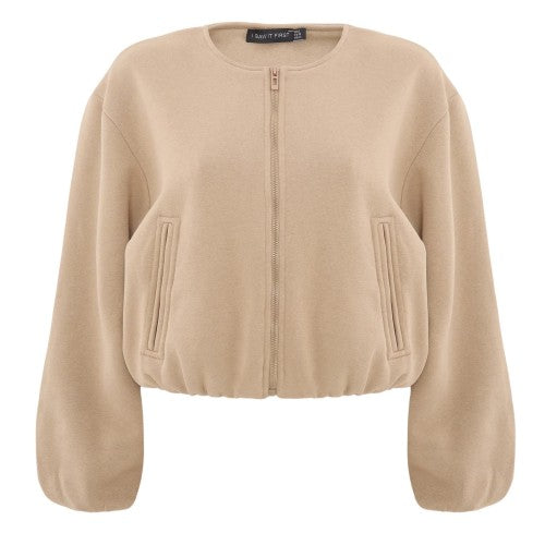 Front - I Saw It First Womens/Ladies Elasticated Hem Bomber Jacket