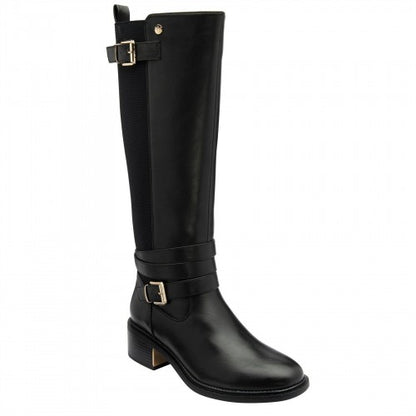 Front - Lotus Shoes Womens/Ladies Freya Leather Knee-High Boots