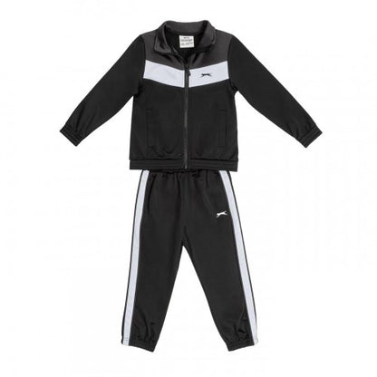 Front - Slazenger Childrens/Kids Polyester Lightweight Tracksuit Set