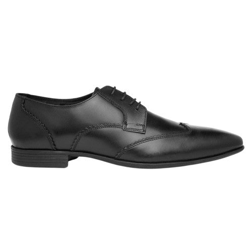 Front - Lambretta Mens Blair Leather Low Heel Derby Shoes