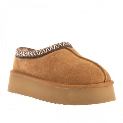Front - EverAu Womens/Ladies Wonga Leather Slippers