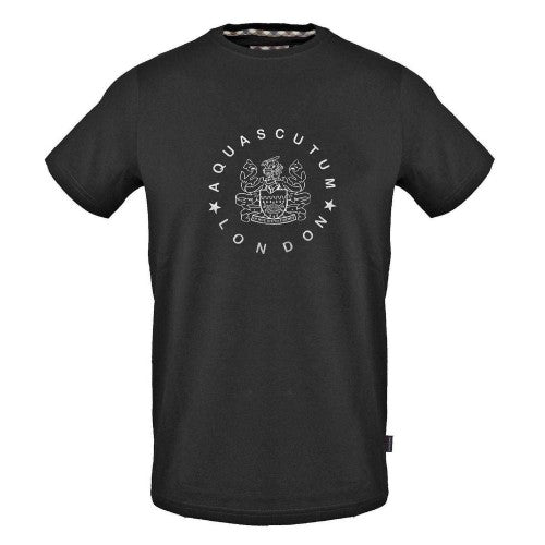 Front - Aquascutum Mens Graphic Print Cotton T-Shirt