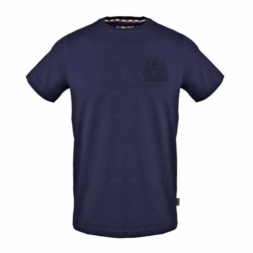 Front - Aquascutum Mens Logo Cotton T-Shirt