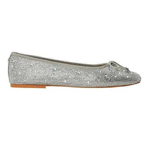 Front - Steve Madden Womens/Ladies Blossoms Metallic Ballet Flats