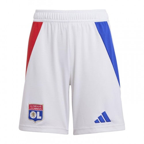 Front - Adidas Childrens/Kids 24/25 Olympique Lyonnais Home Shorts