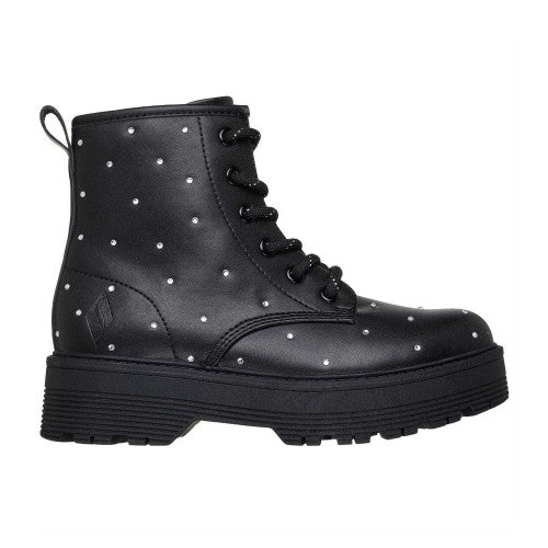 Front - Skechers Girls Rhinestone Platform Ankle Boots