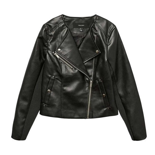 Front - Vero Moda Womens/Ladies Faux Leather Biker Jacket