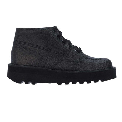 Front - Kickers Womens/Ladies Hi Stack Glitter Leather Boots