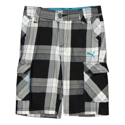 Front - Puma Childrens/Kids Checked Beach Shorts