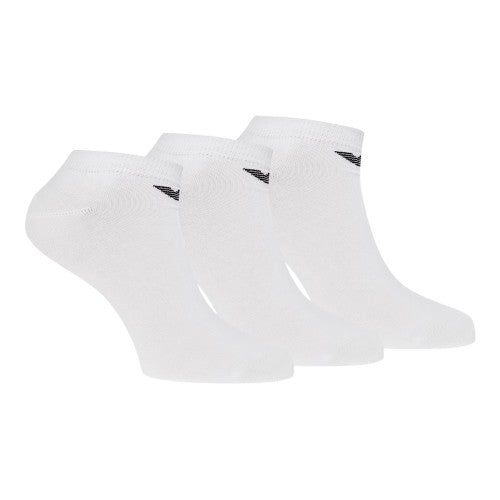 Front - Emporio Armani EA7 Unisex Adult Logo No-Show Socks (Pack of 3)