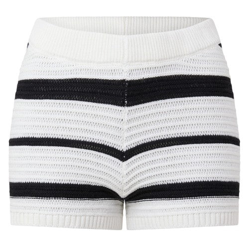 Front - I Saw It First Womens/Ladies Knitted Striped Snug Fit Shorts