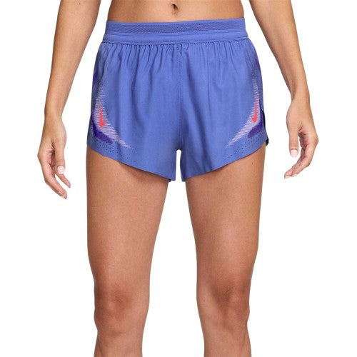 Front - Nike Womens/Ladies Aeroswift Performance Split Hem Running Shorts