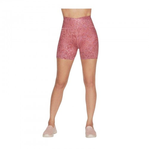 Front - Skechers Womens/Ladies Gosculpt Leopard Print Cycling Shorts
