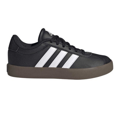 Front - Adidas Childrens/Kids VL Court 3.0 Suede Platform Trainers