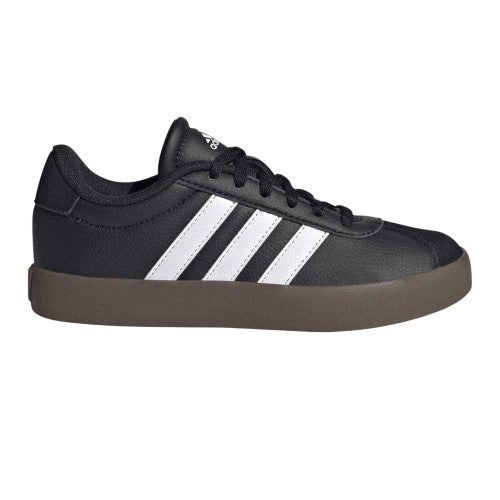 Front - Adidas Childrens/Kids VL Court 3.0 Suede Platform Trainers