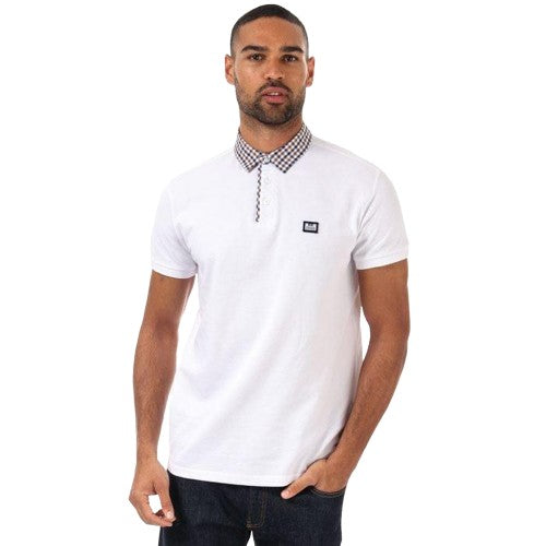 Front - Weekend Offender Mens Nicks Checked Collared Polo Shirt
