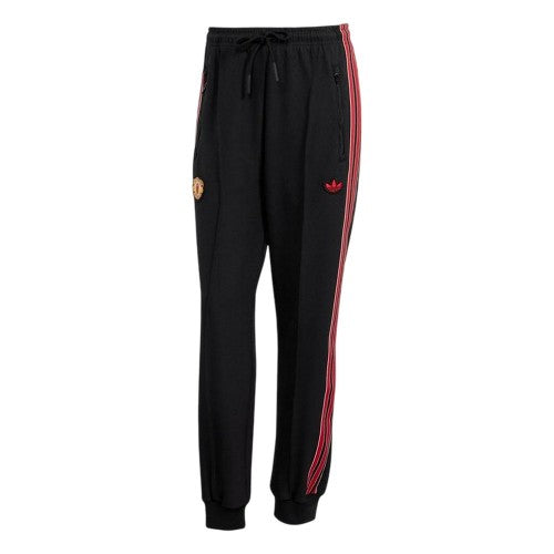 Front - Adidas Womens/Ladies Terrace Icons Manchester United FC Tracksuit Bottoms