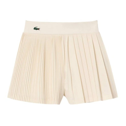 Front - Lacoste Womens/Ladies Recycled Polyester Pleated Lined Tennis Shorts