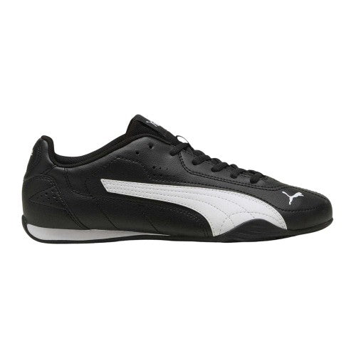 Front - Puma Mens Catch Leather Low Cut Flat Trainers