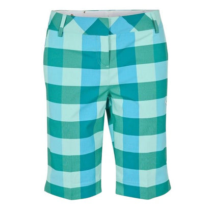 Front - Puma Womens/Ladies Tech Plaid Golf Shorts