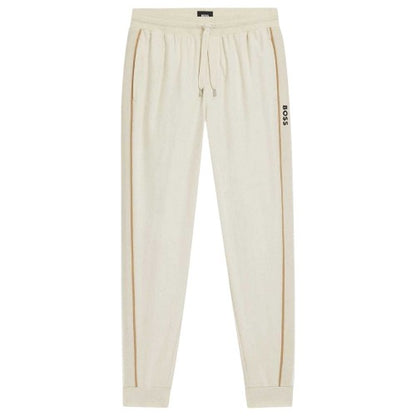 Front - Boss Mens Iconic Terrycloth Tracksuit Bottoms
