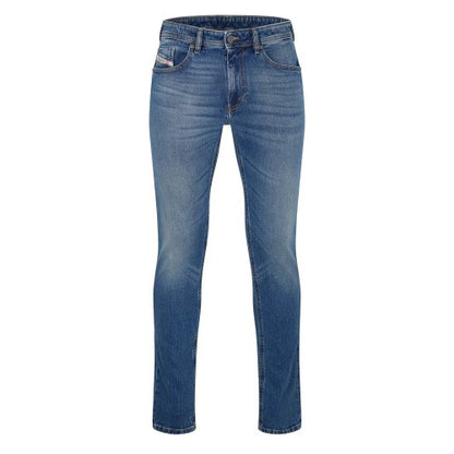 Front - Diesel Mens Denim Mid Rise Straight Leg Jeans