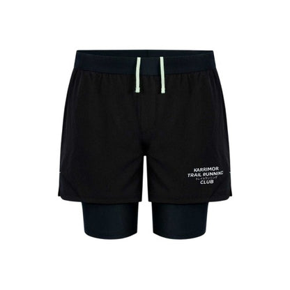 Front - Karrimor Mens Performance 2 in 1 Running Shorts