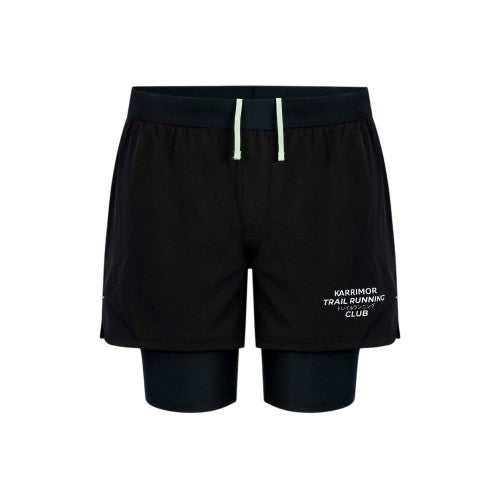 Front - Karrimor Mens Performance 2 in 1 Running Shorts