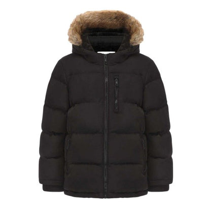 Front - SoulCal Childrens/Kids Quilted Fleece Double Zip Puffer Jacket