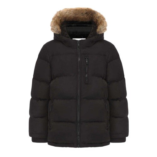 Front - SoulCal Childrens/Kids Quilted Fleece Double Zip Puffer Jacket