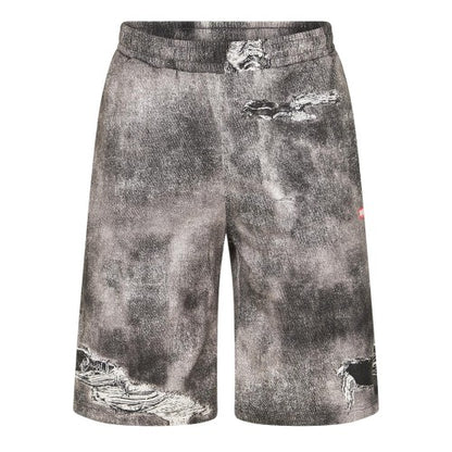 Front - Diesel Mens Denim Stone Wash Shorts
