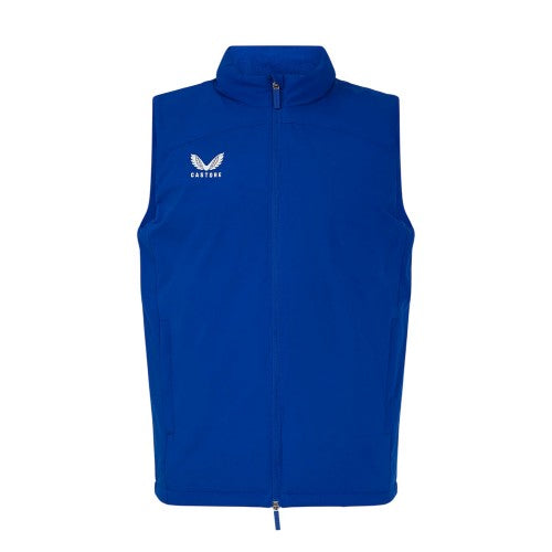 Front - Castore Mens Rangers FC Quilted Panel Gilet