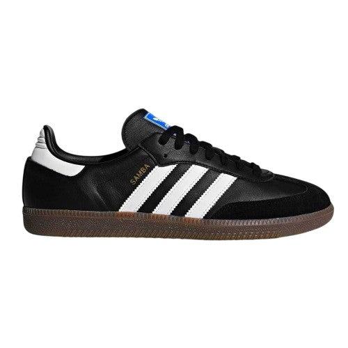 Front - Adidas Mens Samba OG 3 Stripes Leather Trainers