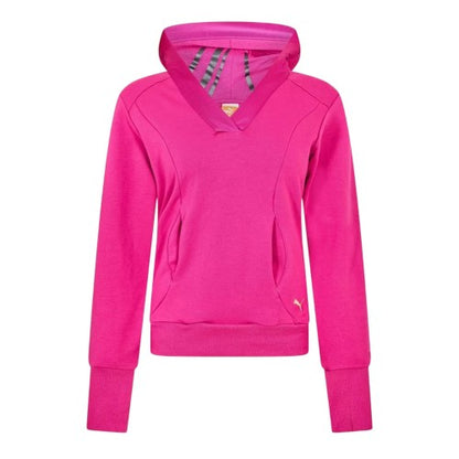 Front - Puma Womens/Ladies V Neck Hoodie