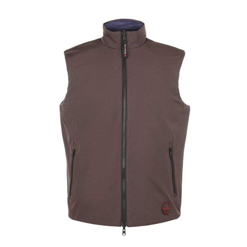 Front - Museum Mens Plain Reversible Sleeveless Gilet