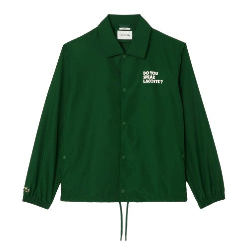 Front - Lacoste Mens Ripstop Lightweight Coach Jacket
