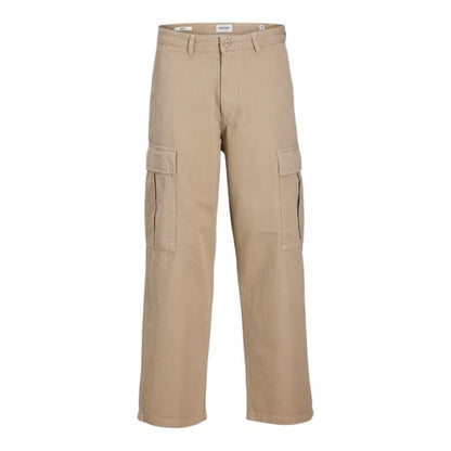 Front - Jack And Jones Mens Owen Wide Leg Combat Trousers