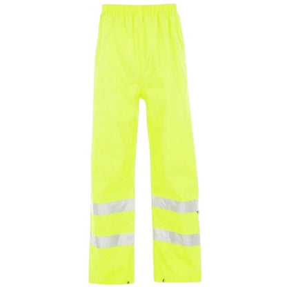 Front - Dunlop Mens Hi-Vis Waterproof Trousers