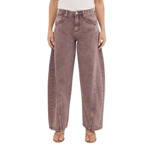 Front - I Saw It First Womens/Ladies Barrel Barrel Jeans