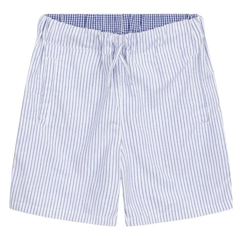 Front - Loungers Unisex Adult Organic Cotton Striped Lounge Shorts
