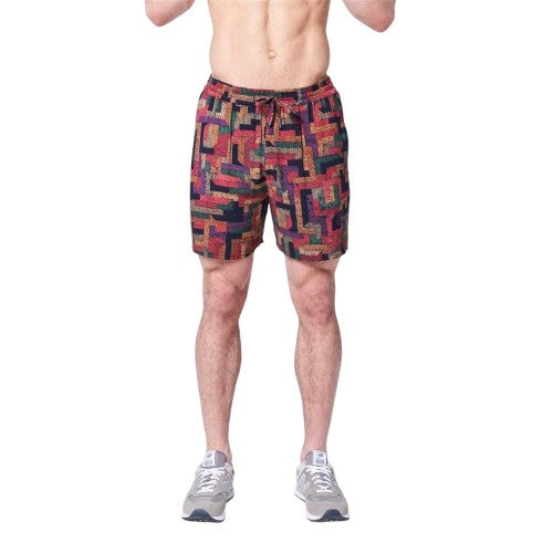 Front - Native Youth Mens Geometric Shorts