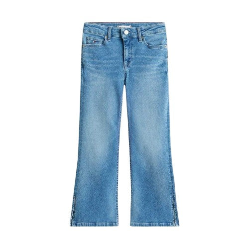 Front - Tommy Hilfiger Girls Flared Jeans