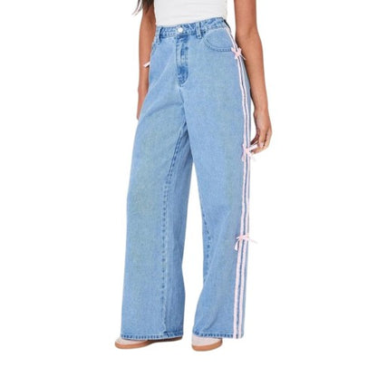 Front - I Saw It First Womens/Ladies Bow Jeans