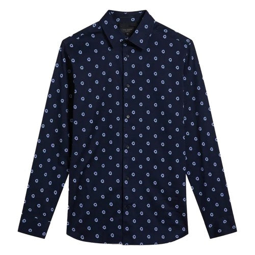Front - Ted Baker Mens KYME Ditsy Floral Long-Sleeved Shirt