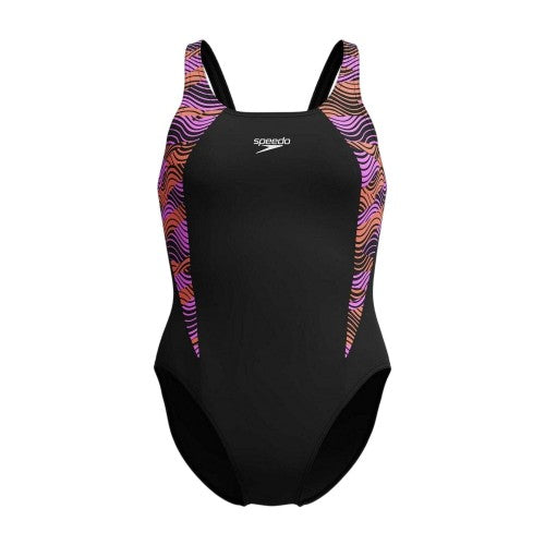 Front - Speedo Womens/Ladies Splice One Piece Swimsuit