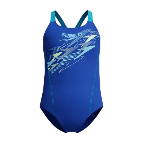 Front - Speedo Girls Medley Medalist One Piece Swimsuit