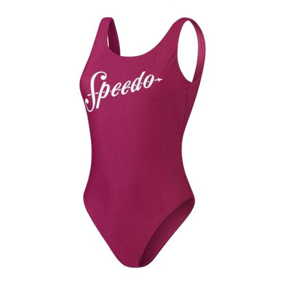 Front - Speedo Womens/Ladies Logo One Piece Swimsuit