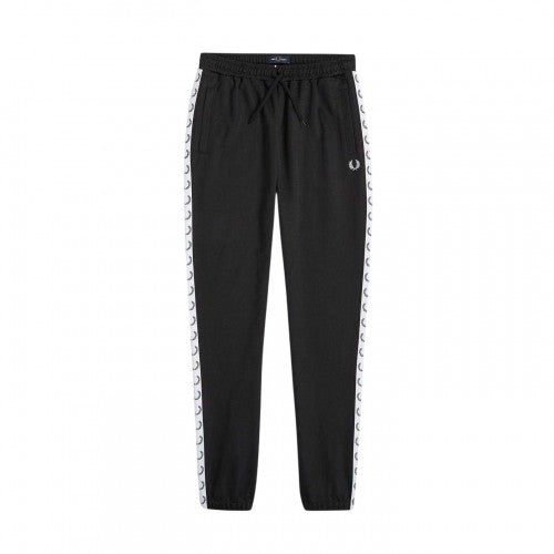 Front - Fred Perry Mens Taped Jogging Bottoms