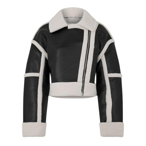 Front - Jack Wills Womens/Ladies Borg Trim Relaxed Fit Jacket